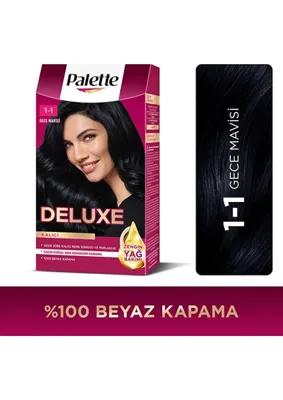 Palette 2 Adet Palette Saç Boyası Göz Alıcı Renkler 1-1 Gece Mavisi 110 ml