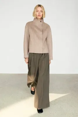 Massimo Dutti Kısa yünlü ceket