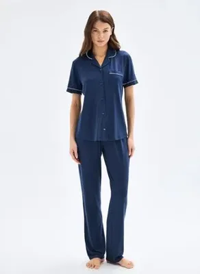 Blackspade Lacivert Kadın Pijama Takımı 52079