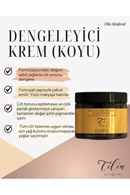 Tilia Skinfood Dengeleyici Krem Koyu Ton