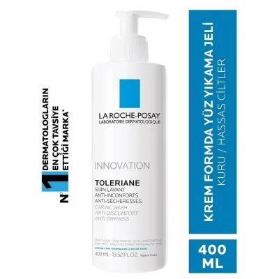 La Roche Posay Toleriane Caring Wash Kuru Ve Hassas Ciltler İçin Yüz Temizleme Jeli 400 ml