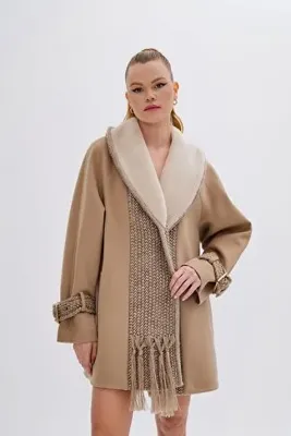 Valmenti Kadın Tekstil Vizon Mont