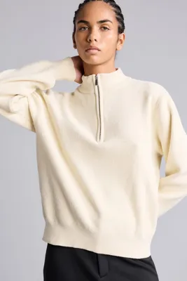 DeFacto Oversize Fermuarlı Yaka Basic Kazak