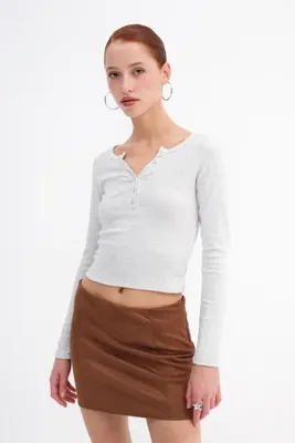 Addax Yakası Düğmeli Bluz B0330