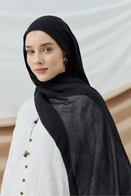 Modakaşmir Aya Serisi Şal- Siyah