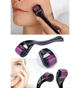 Dermaroller Titanyum Uçlu 540 Iğneli Derma Roller 0.5 Mm Iğne Cilt Yüz Vücut Yenileme Masaj Aleti
