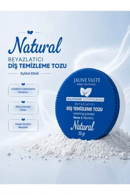 Jaune Vaste Beyazlatıcı Diş Temizleme Tozu Xylitol Etkili Nane & Mentol - 50 Gr