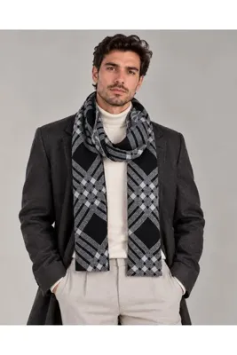 Sebir Moda Kareli Triko Atkı
