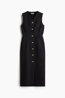 H&M Önü Düğmeli Şık Elbise