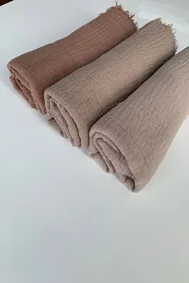 Larissa Scarf 3'lü Bürümcük Şal-soğuk Pembe,vizon Pudra,vizon