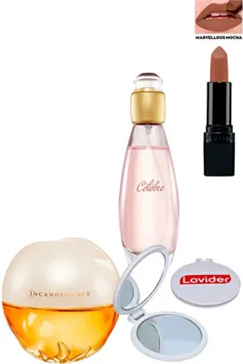 Avon Perceive 50ml + Soft Musk 50ml Kadın Parfüm + Marvellous Mocha Ruj + Lovider Cep Aynası