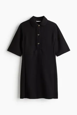H&M Yakalı Bukle Elbise