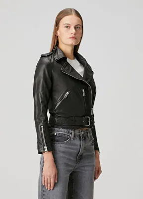 AllSaints Siyah Deri Ceket