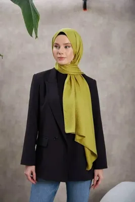İpekhan Alesa Desen İpeksi Jakar Şal Yağ Yeşili 9003-05