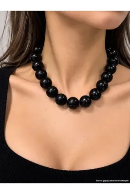 Gistoria 20 mm Büyük Boncuklu Akrilik Kolye