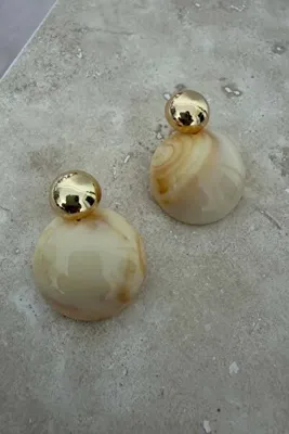 Genel Markalar Milano Alabaster Küre Küpe