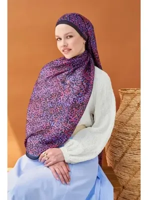 Silk Home Riva Şal Tencel Secret Garden Lacivert