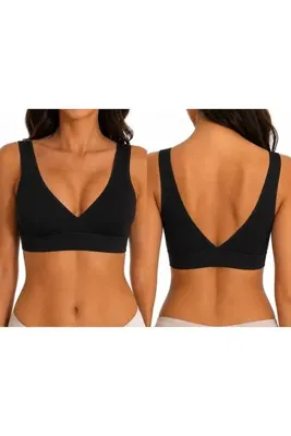 BEST BRA LİNGERİE Best Bra Dikişsiz Balensiz V Yaka Sütyen – Lazer Kesim İz Yapmaz Push-Up Comfort Bralet Büstiyer (Art: 4202)