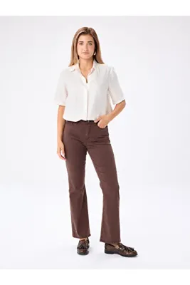 Faik Sönmez Flare Paça Parça Boya Tenselli Pantolon W27PNT026