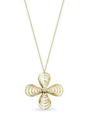 Orena Jewelry Golden Pırlanta Taşlı 14 Ayar Altın Kadın Kolye