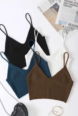 Merry See Angelsin 4 lü Paket Askılı Bluz Crop