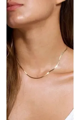 Vi store Altın Kaplama Ince Italyan Zincir