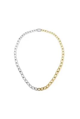 Daniel Wellington Contrast Link Necklace Two Tone Gold