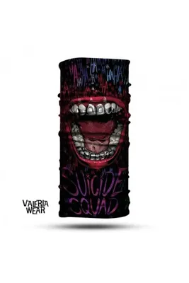 Vwear Suicide squad Desenli Boyunluk Buff Baf Bandana Saç Bandı