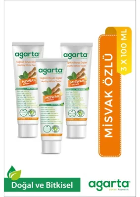 Agarta Doğal 3 Adet Misvak Özlü Diş Macunu 100 ml (3 Adet)
