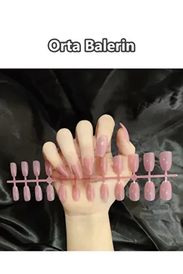 Easy Beauty 24 Adet Renkli Balerin Takma Tırnak Orta Uzun 309