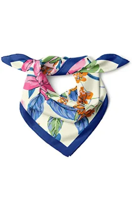 nehir eşarp Tropik Rüyalar Canlı Çiçek Desen Fular Bandana 50x50 Cm
