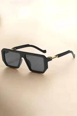 MACERATİ Chequar Unisex Siyah Kare Çerçeve Uv400 Güneş Gözlüğü