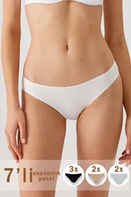 Pierre Cardin 7'li Ekonomik Paket 2070 No Show Pamuklu Basic Brief Külot