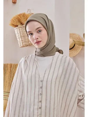 Fresh Scarfs Pamuk İpek Eşarp Naturel Bej