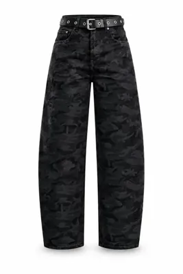 5in1Canpolat Kamuflaj Kemerli Baggy Jean 3010