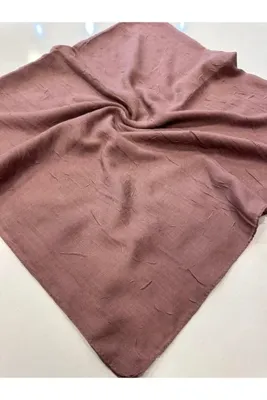KİBAR İPEK Bambu kraş düz renk dikişli pamuklu Eşarp 100x100cm
