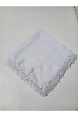 Bytoktay Hazır İğne Oyalı Düz Namazlık Mevlüt Örtüsü Yazma Tülbent Eşarp