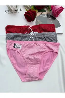 Tutku 3lü Puantiyeli Kurdeleli Kadın Külot Seti Pembe Renksiyahbej
