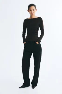 H&M Uzun Kollu ve Kayık Yakalı Üst