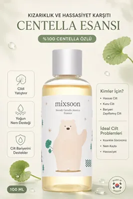 mixsoon Soondy Centella Asiatica Essence - Yatıştırıcı ve Nemlendirici Centella Özlü Esans 100ml
