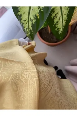 Moda MinelEşarp Hardal Sarısı Etnik Desen Monogram şal