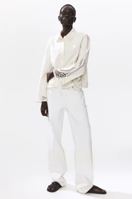 H&M Pamuklu ve Nakış İşlemeli Ceket