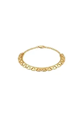 Charmist Mini Icons Collection Geo Çelik Üzeri Altın Kaplama Üçgen Bileklik