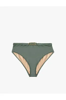 Koton Metal Aksesuarlı Yüksek Bel Bikini Altı