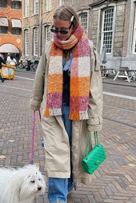 keisy Estela Atkı Yumuşak Dokulu Omuz Şalı Puff