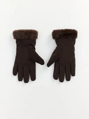 LCW ACCESSORIES Bileği Suni Kürk Detaylı Kadın Eldiven