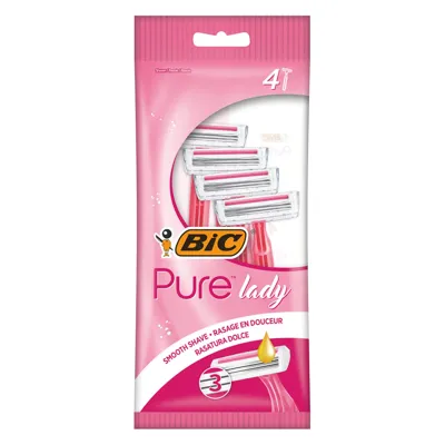 Pure 3 Lady 3 Bıçaklı Kullan-At Kadın Tıraş Bıçağı 4'lü Paket