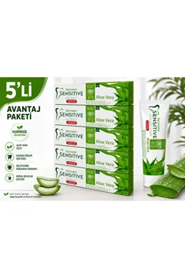 Epinafol Sensitive 5 Adet Epinafol Sensitive Diş Macunu Florürsüz Aloe-Vera Özlü 90 Gr
