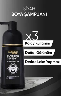 Softto Plus Black Hair Şampuan  350 ML