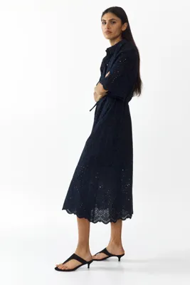 H&M Broderie-anglaise cotton shirt dress